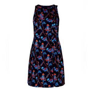 THAKOON COLLECTIVE Black Daisy Printed Dress sz 12